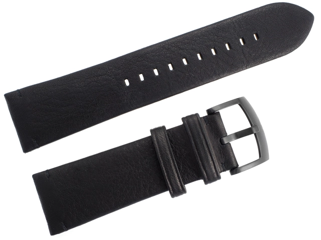 Detal czarnej klamry paska Emporio Armani AR2461.